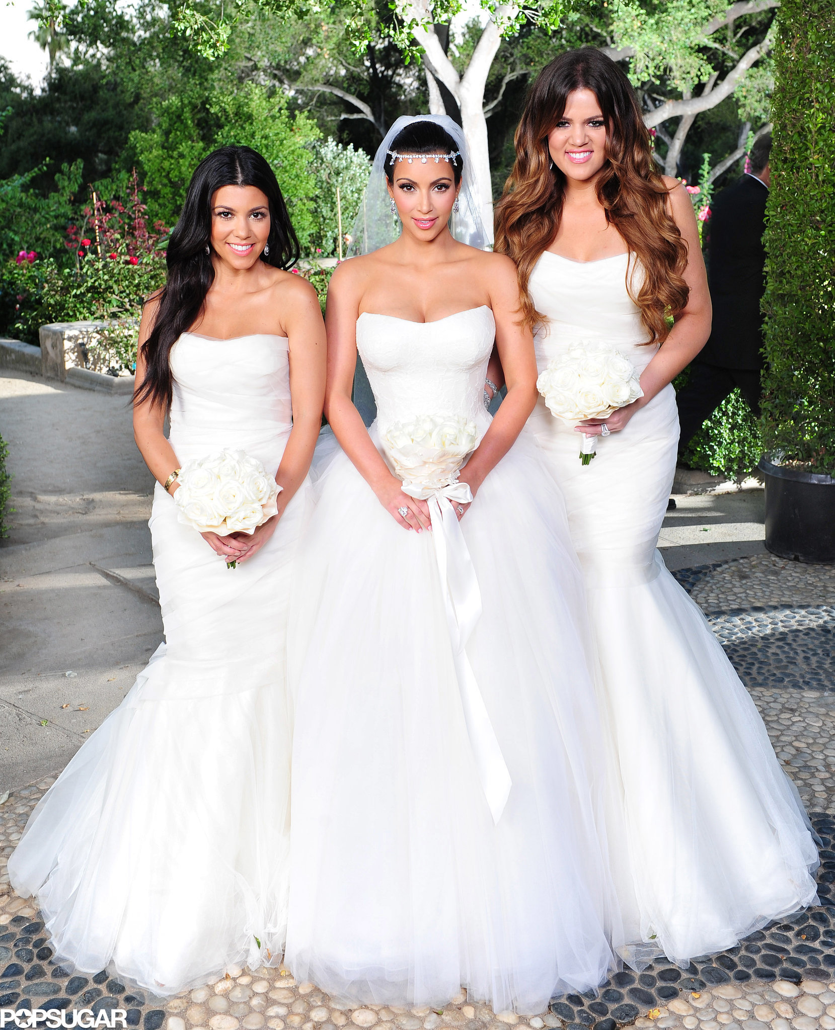 Kim-decked-her-bridesmaids-sisters-Khloé-Kourtney